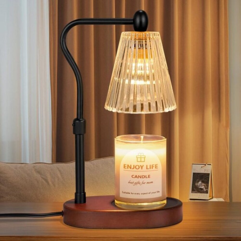 New Candle Warmer Lamp with Timer & Dimmer, Adjustable Height for Home Decor